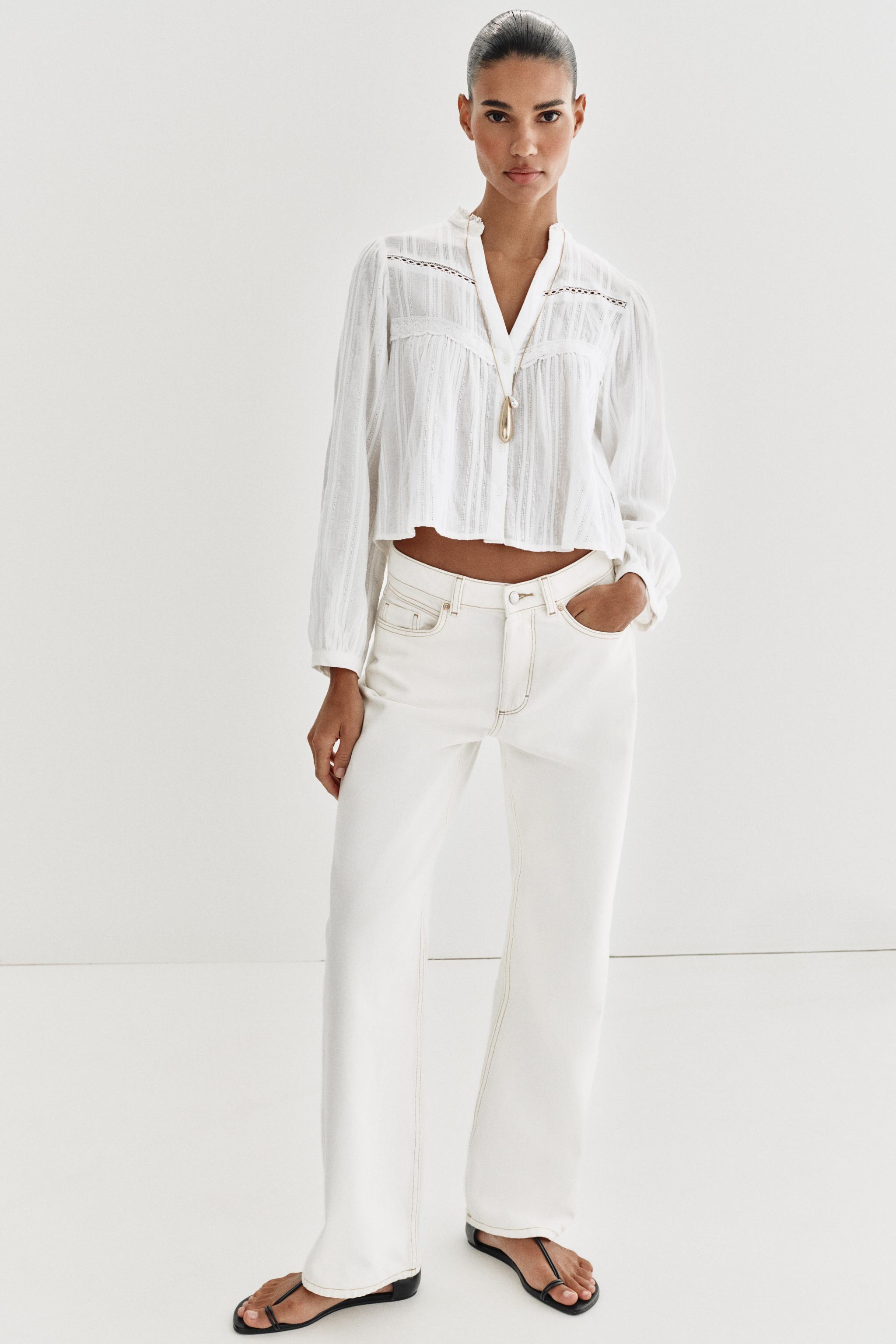LACE TRIM SHIRT